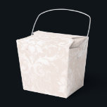 Ballotins Ivoire et Damask en détresse Grunge Blanc<br><div class="desc">Boîte de faveur de damas vintage en détresse ivoire et blanc scintillant.</div>