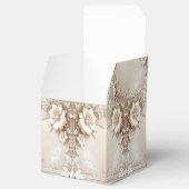 Ballotins Ivory Flowers Favor Box (Ouvert)