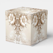 Ballotins Ivory Flowers Favor Box (Arrière)