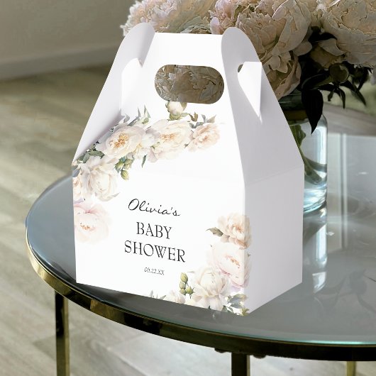 Ballotins Ivory Peony Floral Neutral Favor