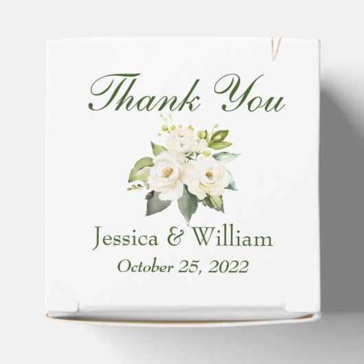 Ballotins Ivory White Roses Verdure Floral Mariage cadeau (Haut)