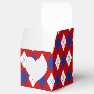 Ballotins Jacquard bleu, rouge, blanc, coeur carré 1 BALLOTI