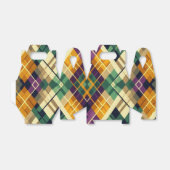 Ballotins Jacquard Mardi Gras jaune violet vert (Déplié)