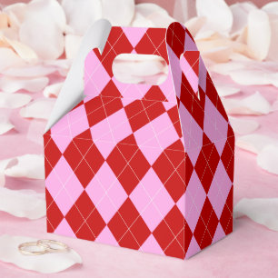 Ballotins Jacquard preppy Tartan Diamond Plaid Rouge rose