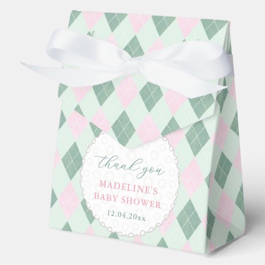 Ballotins Jacquard vert mignon Imprimer Baby shower de golf (Recto)