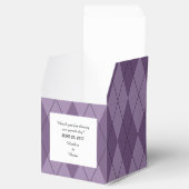 Ballotins Jacquard violet mariage Favor Boxes (Ouvert)
