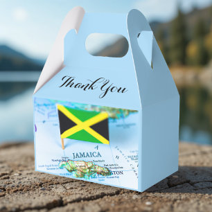 Ballotins Jamaïque Drapeau Island Jamaïque Carte Merci bleu