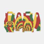 Ballotins Jamaïque Rouge Or et Vert Couleurs Rasta (Déplié)