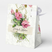 Ballotins Jamais après Vintage Mariage rose Roses (Arrière)