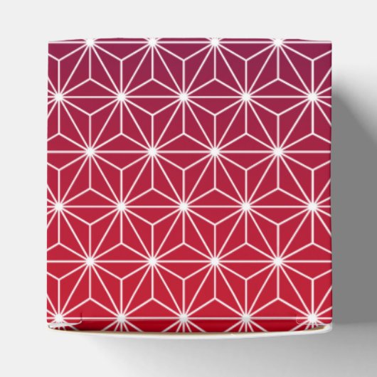 Ballotins Japonais Asanoha traditionnel imprimé rouge & viol (Haut)