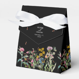 Ballotins Jardin de mariage bohème noir à l'aquarelle avec f