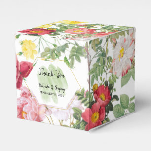 Ballotins Jardin floral, aquarelle et Mariage géométrique