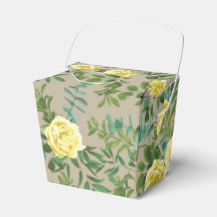 Ballotins Jaune clair et Rose écru kaki Mariage floral