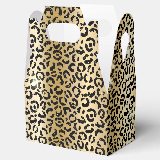 Ballotins Jaune Glam Parties scintillant noire Leopard (Ouvert)