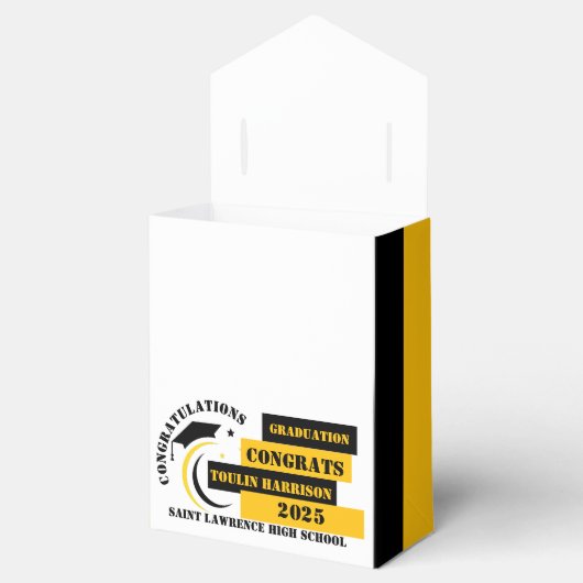 Ballotins Jaune Noir Blanc Graduation 2025 Custom Party (Ouvert)