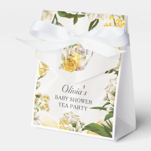 Ballotins Jaune Vert Fleurs Papier pour Baby Shower Tea Part