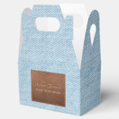 Ballotins Jeans bleu moderne Texture Patch en cuir (Ouvert)