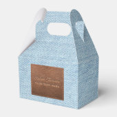 Ballotins Jeans bleu moderne Texture Patch en cuir (Verso)