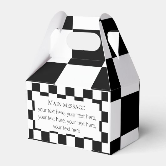 Ballotins Jeu d'échecs à thème Anniversaire À damiers Monogr (Arrière)