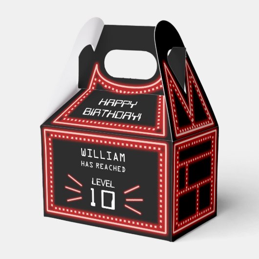 Ballotins Jeu vidéo Retro Arcade Neon Anniversaire de enfant (Verso)