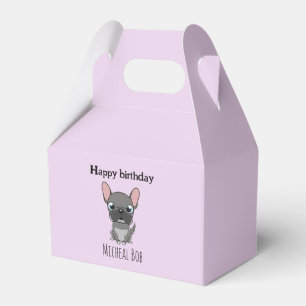 Ballotins Joli anniversaire gris pug chien violet
