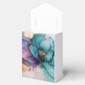 Ballotins Joli Aqua bleu violet or Floral Love (Ouvert)