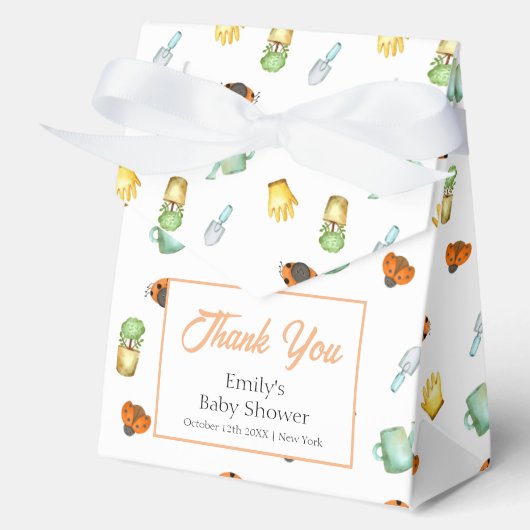 Ballotins Joli Baby shower de jardin rustique Ladybug (Recto)