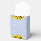 Ballotins Joli Baby shower de tournesol bleu Dusty (Ouvert)