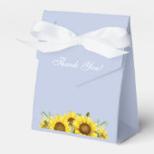 Ballotins Joli Baby shower de tournesol bleu Dusty (Verso)