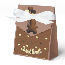 Joli Baby shower d'ours au chocolat ballotin