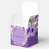 Ballotins Joli Ballotin de Cube Florale violet et blanc (Ouvert)