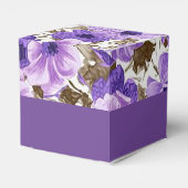 Ballotins Joli Ballotin de Cube Florale violet et blanc (Arrière)
