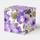 Ballotins Joli Ballotin de Cube Florale violet et blanc (Arrière)
