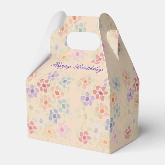 Ballotins Joli Ballotin d'invité à fleurs (Arrière)