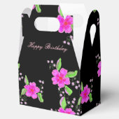 Ballotins Joli Ballotin Fleurs Noir Et Rose Invité (Ouvert)