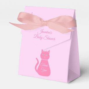Ballotins Joli bébé rose fille chat Baby shower personnalisé