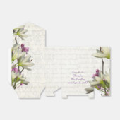 Ballotins Joli blanc mauve fleurs florales mariage (Déplié)