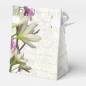 Ballotins Joli blanc mauve fleurs florales mariage (Arrière)