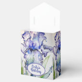 Ballotins Joli bleu Iris Floral Anniversaire Ballotin de gât (Ouvert)