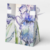 Ballotins Joli bleu Iris Floral Anniversaire Ballotin de gât (Arrière)