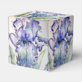 Ballotins Joli bleu Iris Floral Anniversaire Ballotin de gât (Arrière)