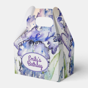 Ballotins Joli bleu Iris Floral Anniversaire Ballotin de gât