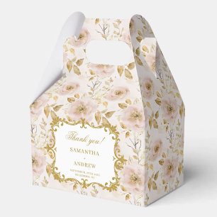 Ballotins Joli Blush Gold Wedding boîte de préférence avec é