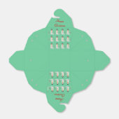 Ballotins joli bonhomme de neige souriant scène de neige pou (Déplié)