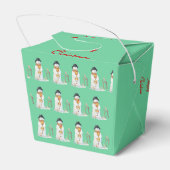 Ballotins joli bonhomme de neige souriant scène de neige pou (Arrière)