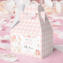 Joli Canard Rose Ruban Fille 1er Anniversaire