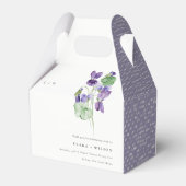 Ballotins Joli Chic Monogram Violet Floral Bunal Mariage (Arrière)