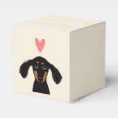 Ballotins Joli chiot Dachshund avec coeur (Verso)