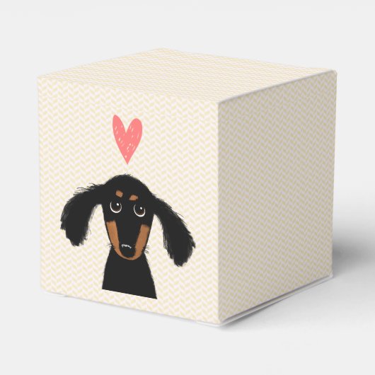 Ballotins Joli chiot Dachshund avec coeur (Arrière)