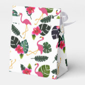 Ballotins Joli Flamant rose rose et fleurs pour vous (Arrière)